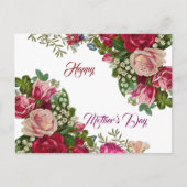 ハッピーマザーズ素朴デイバラフローラ緑の葉 シーズンポストカード (正面)