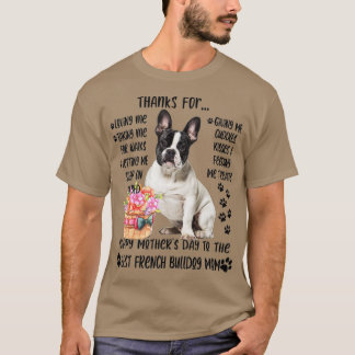 ハッピーマザーズ2021ブルドッグフランスのママ犬の愛 Tシャツ