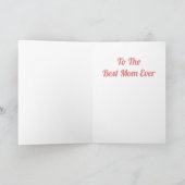 ハッピーマザーズ・デイかわいいピンクのフローラ カード (内部)