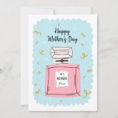 ハッピーマザーズ・デイかわいいピンクの香水オンブルー カード (正面)