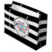 ハッピーマザーズ・デイフローラ&タイポグラフィ ラージペーパーバッグ (正面アングル)