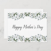 ハッピーマザーズ・デイユーカリプトゥス・グリーンリーフローラ ポストカード (正面/裏面)