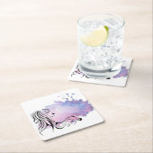 ハッピーマザーズ・デイ女性デー スクエアペーパーコースター (インサイチュ)