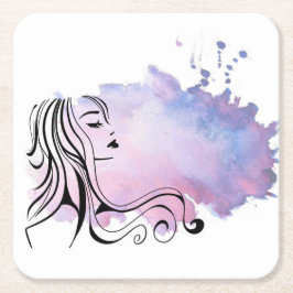 ハッピーマザーズ・デイ女性デー スクエアペーパーコースター