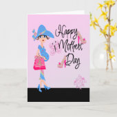 ハッピーマザーズ・デイ妊婦 カード (黄色い花)