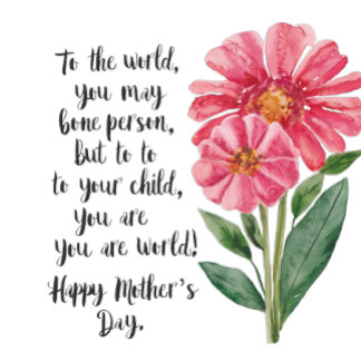 ハッピーマザーズ・デイ引用文2024 Tシャツ