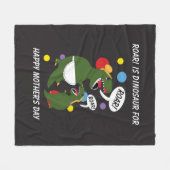 ハッピーマザーズ・デイ恐竜の鳴き声がパーソナライズ フリースブランケット (正面(横))