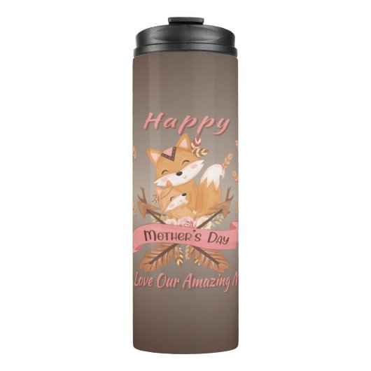 ハッピーマザーズ・デイ私たちは素晴らしいママを愛している タンブラー (正面)