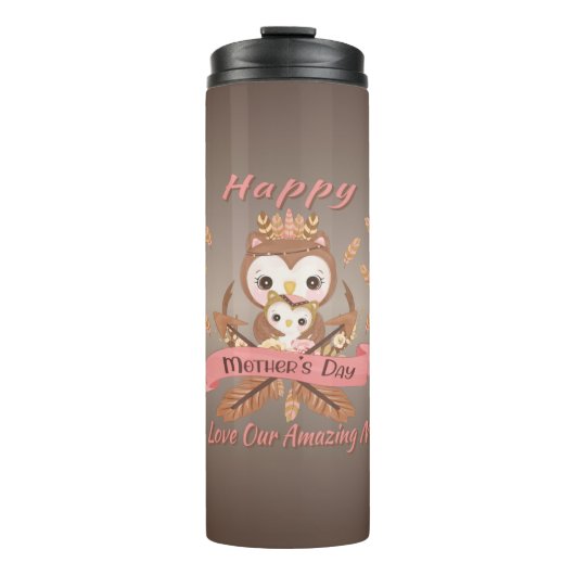 ハッピーマザーズ・デイ私たちは素晴らしいママを愛している タンブラー (正面)