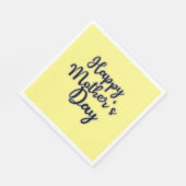 ハッピーマザーズ・デイ・イエローナプキン スタンダードランチョンナプキン (角)