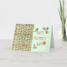 ハッピーマザーズ・デイ・ウィリアム・モリスプリント カード