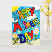 ハッピーマザーズ・デイ カード (黄色い花)
