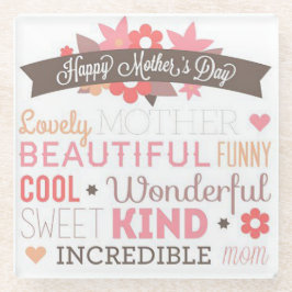 ハッピーマザーズ・デイ ガラスコースター