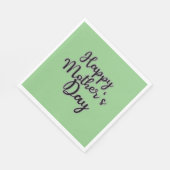 ハッピーマザーズ・デイ・グリーン・ナプキン スタンダードランチョンナプキン (角)