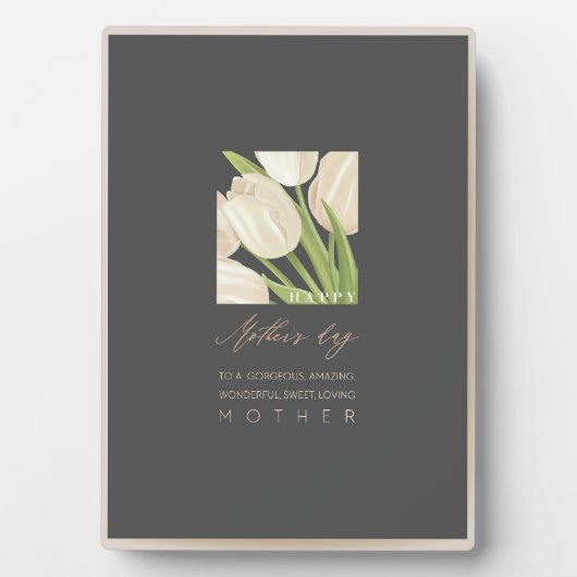 ハッピーマザーズ・デイ（チューリップ付） フォトプラーク (正面)