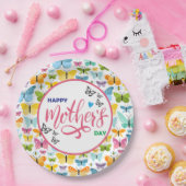 ハッピーマザーズ・デイ・チョウ ペーパープレート (パーティー)