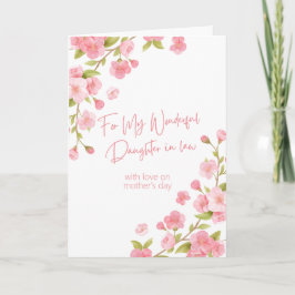 ハッピーマザーズ・デイ・トゥ・ドーター・イン・ロー・ピンク・フローラ カード