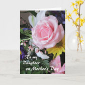 ハッピーマザーズ・デイ・ドーター・ピンク・フローラ カード (黄色い花)