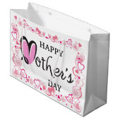 ハッピーマザーズ・デイ・ハート ラージペーパーバッグ (正面アングル)