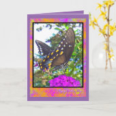 ハッピーマザーズ・デイ・バタフライグリーティングカード カード (黄色い花)