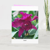 『ハッピーマザーズ・デイ・パープル・ファレノプシス・オーキッド』 カード (裏面)