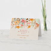 ハッピーマザーズ・デイ・ピンクの水彩花 箔シーズンカード (正面)
