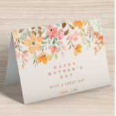 ハッピーマザーズ・デイ・ピンクの水彩花 箔シーズンカード