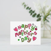 ハッピーマザーズ・デイ・ホリデイ文字 シーズンポストカード (スタンド正面)