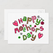 ハッピーマザーズ・デイ・ホリデイ文字 シーズンポストカード (正面/裏面)