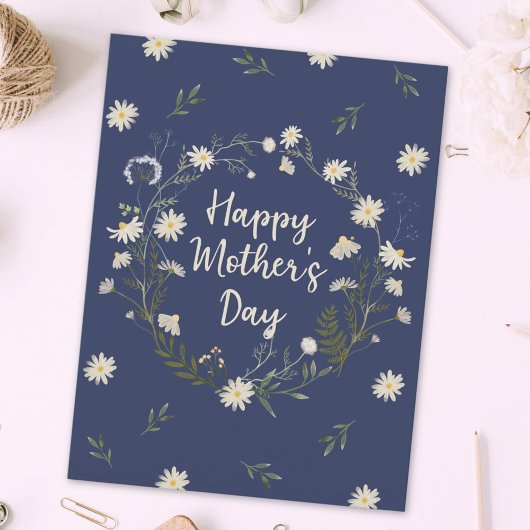 ハッピーマザーズ・デイ・ホワイトフラワー シーズンポストカード