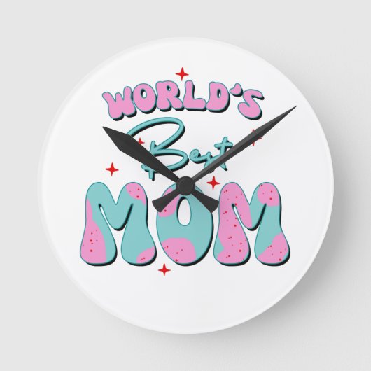 ハッピーマザーズ・デイ ラウンド壁時計 (正面)