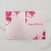 ハッピーマザーズ・デイ 箔グリーティングカード (外側レイダウン)