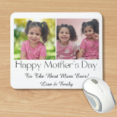 ハッピーマザーズ・デイ、2枚の写真コラスタイリッシューモダン マウスパッド