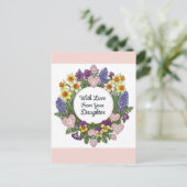 ハッピーマザーズ・デイ・from娘フローラリース ポストカード (スタンド正面)