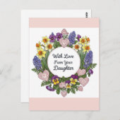 ハッピーマザーズ・デイ・from娘フローラリース ポストカード (正面/裏面)