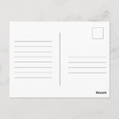 ハッピーマザーズDayかわいいフローラハートオレンジミニマル ポストカード (裏面)