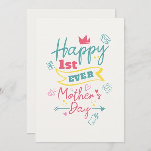 ハッピーマザーズDay 1回目お母さんカワイイ シーズンカード (正面/裏面)