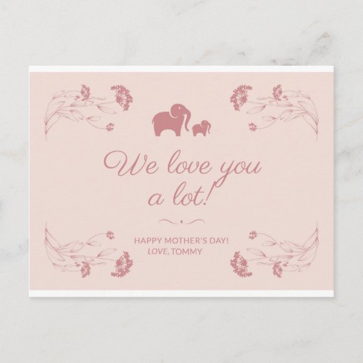 ハッピーマザーデイカードマグネット ポストカード (正面)