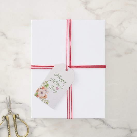 ハッピーマザーデイギフトタグギフトラベル ギフトタグ (より糸付き)