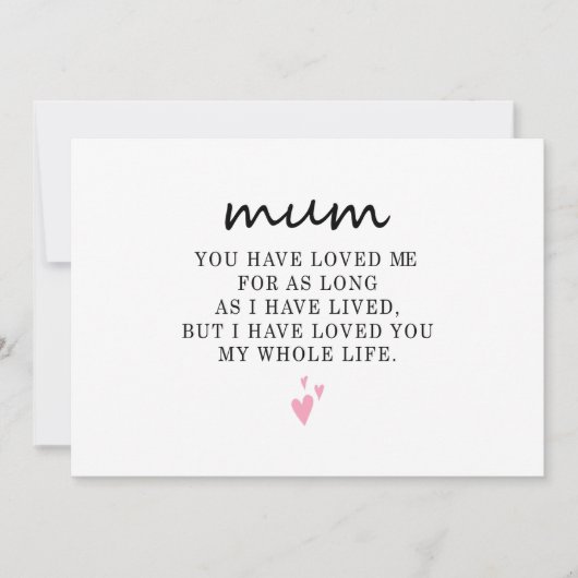 ハッピーマザーデイギフトママ誕生日forママ 招待状 (正面)