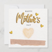 ハッピーマザーデイグリーティング金ゴールドフォイルカード (正面)