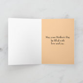 ハッピーマザーデイゴールドフィンチバードを祝福 カード (内部)