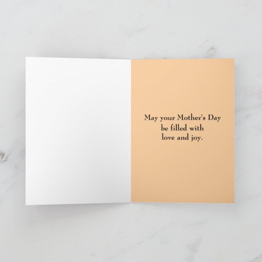 ハッピーマザーデイゴールドフィンチバードを祝福 カード (内部)