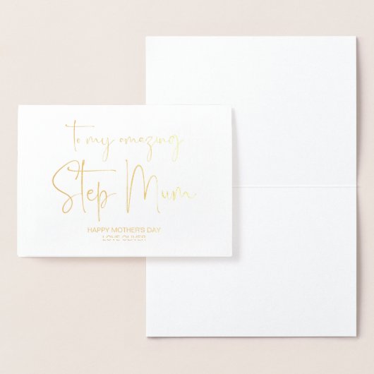 ハッピーマザーデイステッ最高のプお母さん新しいステップマム 箔カード (ディスプレー)