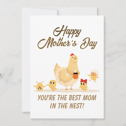 ハッピーマザーデイチキンおもしろいグメマユーモア シーズンカード (正面)
