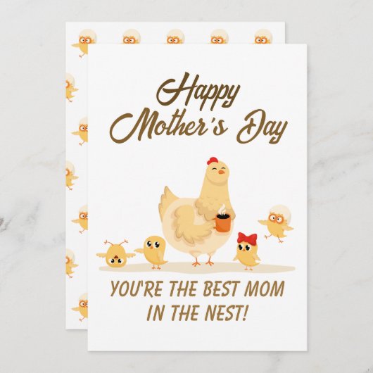 ハッピーマザーデイチキンおもしろいグメマユーモア シーズンカード (正面/裏面)