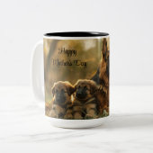 ハッピーマザーデイドイツの羊飼い犬 ツートーンマグカップ (正面左)