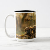 ハッピーマザーデイドイツの羊飼い犬 ツートーンマグカップ (左)