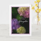 ハッピーマザーデイドーターあじさい色彩の鮮やかさい カード (黄色い花)