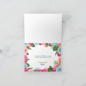 ハッピーマザーデイピンク&ブルーフラワーフレーム カード (内部)